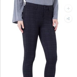 Liverpool jeans stretch jean green plaid tartan